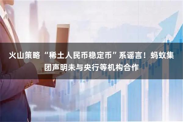 火山策略 “稀土人民币稳定币”系谣言！蚂蚁集团声明未与央行等机构合作