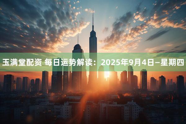 玉满堂配资 每日运势解读：2025年9月4日—星期四