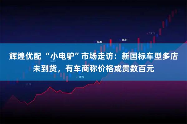 辉煌优配 “小电驴”市场走访：新国标车型多店未到货，有车商称价格或贵数百元