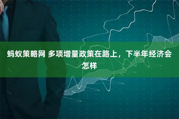 蚂蚁策略网 多项增量政策在路上，下半年经济会怎样