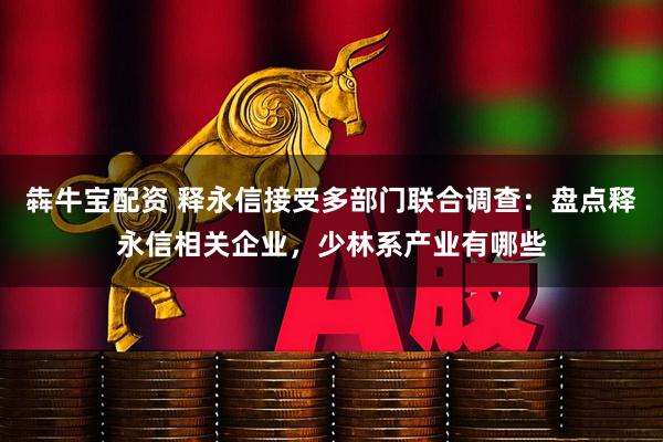 犇牛宝配资 释永信接受多部门联合调查：盘点释永信相关企业，少林系产业有哪些